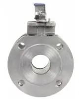 Кран шаровой DN.ru BV3232P-FP-Fb-ISO-H Ду50 Ру16, корпус - нержавеющая сталь 316, уплотнение - PTFE, полнопроходной, межфланцевый, с ISO-фланцем и рукояткой,  короткий корпус L=80 мм,  14х14,  F05/F07